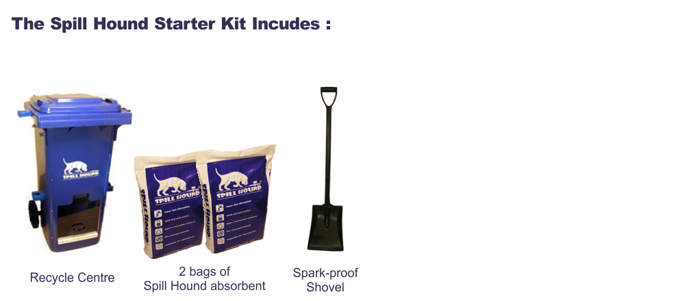 Simply brush Spill Hound through the spillage.